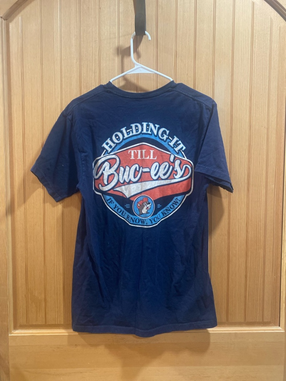 Buc-ee's Navy Logo Tee - Beaver Logo Front & Back - Picture 4 of 7